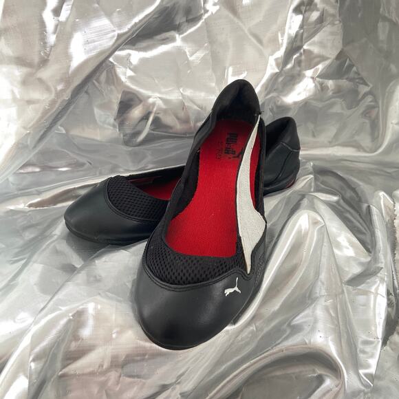 Puma ballet flats y2k vintage archive black and white cutout, women's size 6.5 - Picture 1 of 5